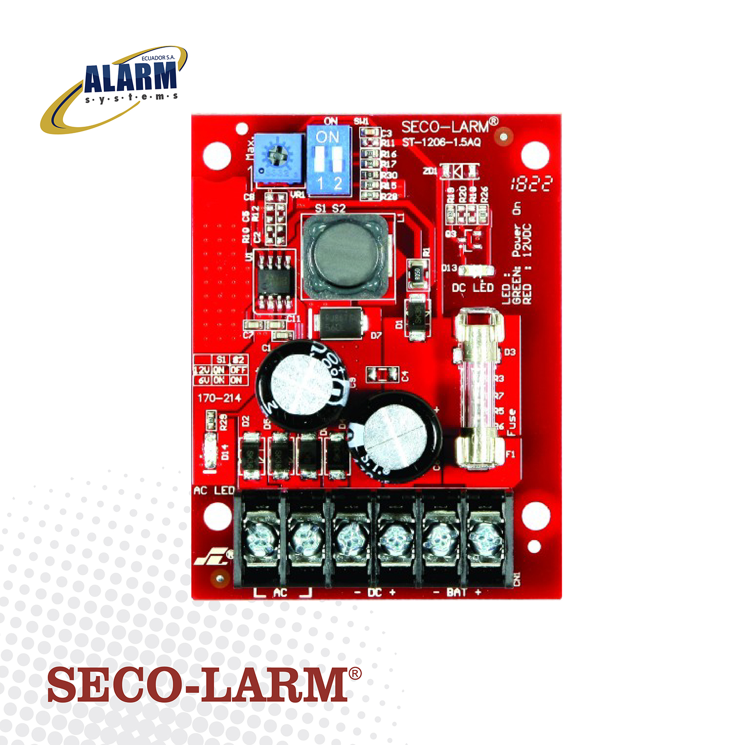 thumbnail image 2 of Seco-Larm Enforcer Power Supply Charger, 2.5A Continuous, 3A Peak 2 of 9